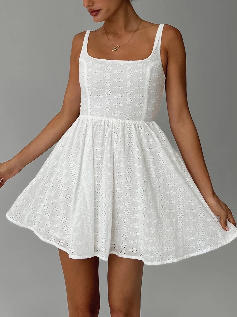 White mini dress
